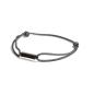 Preview: 1,5 mm graues Nylonarmband mit einem Kohlefaserelement - Talis Grey Black
